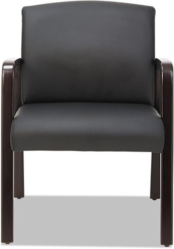 Alera RL4319E Reception Lounge Series Guest Chair, Espresso/Black Leather in Saudi Arabia