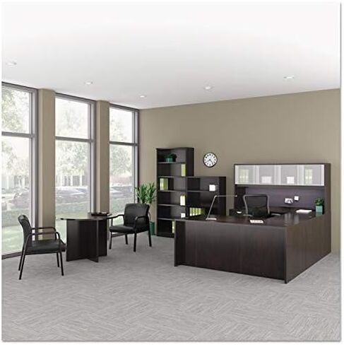 Alera RL4319E Reception Lounge Series Guest Chair, Espresso/Black Leather in Saudi Arabia