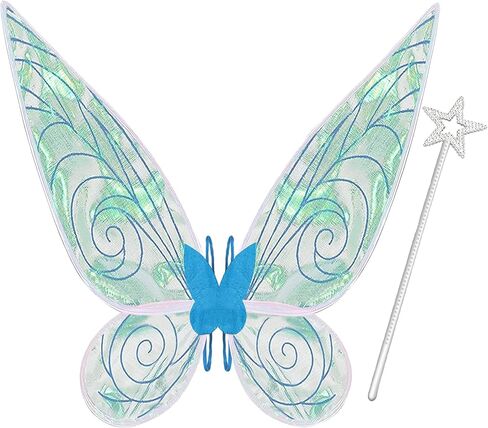 أجنحة الجنية، أجنحة الفراشة للنساء البالغات، إكسسوارات أزياء الجنية لحفلات الهالوين التنكرية in Kuwait