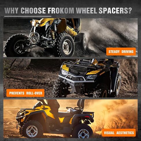 Frokom 4x137 Wheel Spacers,2 Inch Wheel Spacers with 12×1.25 Studs Fit For 2014+ Kawasaki Teryx4 800, Kawasaki Teryx4 750 2012-2013-2 Pack in Saudi Arabia