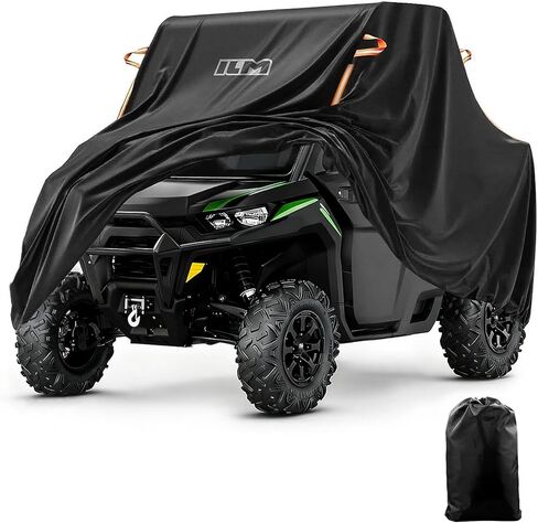 غطاء ILM UTV مقاوم للماء ومقاوم للرياح وحماية من جميع الأحوال الجوية متوافق مع Can Am Polaris Rhino Kawasaki Hisun 2-3 مقاعد موديل MC04 in Saudi Arabia