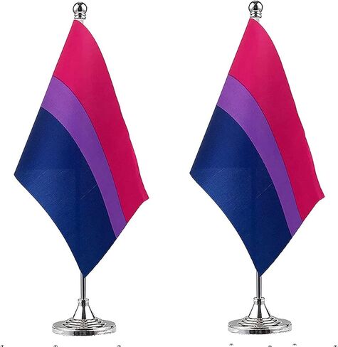 wxtwk 2 حزمة التقدم فخر قوس قزح مكتب العلم صغير صغير مثلي الجنس LGBT الجدول الأعلام مع قاعدة الوقوف، قوس قزح ماردي غرا مهرجان الأحداث الاحتفال الزينة in Kuwait