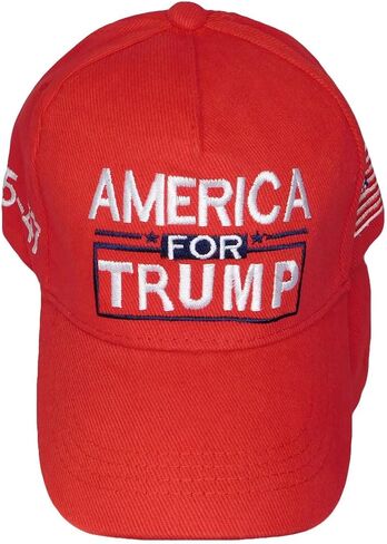 America for Trump 45-47 USA Flag Red Cotton Adjustable Embroidered Cap Hat in Saudi Arabia