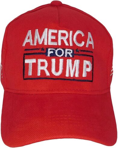 America for Trump 45-47 USA Flag Red Cotton Adjustable Embroidered Cap Hat in Saudi Arabia