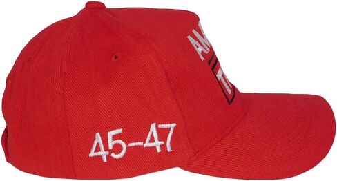 America for Trump 45-47 USA Flag Red Cotton Adjustable Embroidered Cap Hat in Saudi Arabia