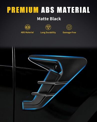 Side Fender Camera Cover Trim Compatible with 2017-2023 Tes-la Model 3 & 2020-2024 Model Y, [Matte Black] Side Camera Protector Turn Signal Markers in Saudi Arabia