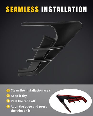 Side Fender Camera Cover Trim Compatible with 2017-2023 Tes-la Model 3 & 2020-2024 Model Y, [Matte Black] Side Camera Protector Turn Signal Markers in Saudi Arabia