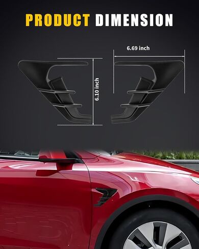 Side Fender Camera Cover Trim Compatible with 2017-2023 Tes-la Model 3 & 2020-2024 Model Y, [Matte Black] Side Camera Protector Turn Signal Markers in Saudi Arabia