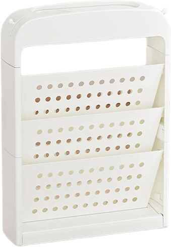 Portable Rolling Bookshelf with Multiple Layers Easy Access Magazine Storage Rack Sturdy Organizers Cart for Readers Study Room Accessory in Saudi Arabia