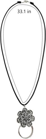 Eyeglass Necklace Holder Leather Strap with Loop Sunglass and Eye Glasses Chain for Women Stylish Flower Hanging Ring Eyewear Holder Comfortable Cord for Glasses in Saudi Arabia