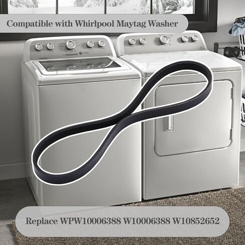 WPW10006388 Washer Drive Belt Fit for Whirlpool Maytag Replace W10006388 W10852652 in Saudi Arabia