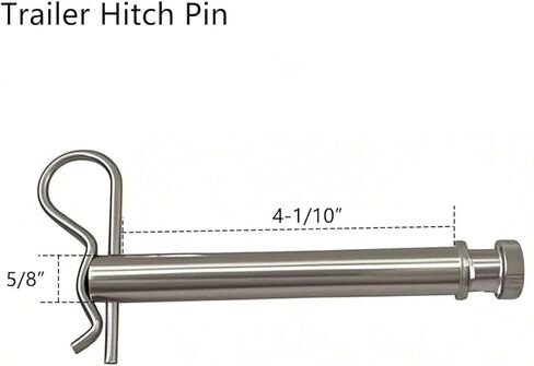 GH-099 دبوس ربط عالي التحمل مقاس 5/8 بوصة بطول قابل للاستخدام 4.1 بوصة، دبوس وصلة مقطورة من الفولاذ المقاوم للصدأ ومشبك متوافق مع وصلات 21K و32K in Kuwait