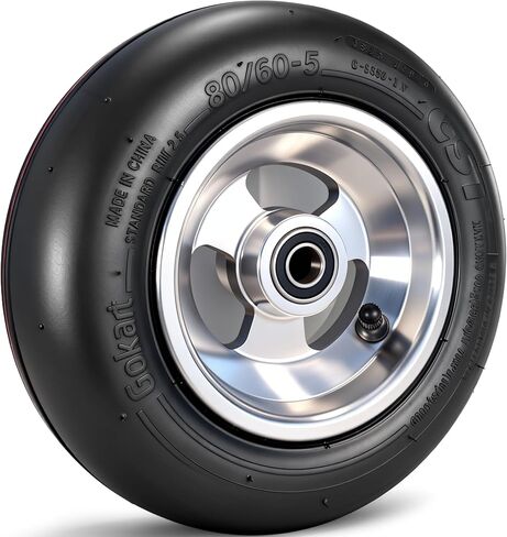 عجلة أمامية 80/60-5 Gokart مناسبة لـ Ninebot Gokart Pro/Pro 2، Go Kart Kit/Kit2، GoKart Pro/Pro2، مجموعة إطارات بدون أنابيب، غير قابلة للانزلاق، حواف من سبائك الألومنيوم المطورة in Saudi Arabia