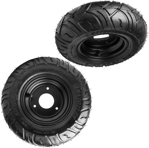 13x5.00-6 ATV Tire and Wheel Assembly – 6 Inch Rim, Black Tubeless Tire on Rim, 3 Bolt 78mm Spacing, Fits Go Kart, Kids Buggy, ATV, UTV, Drift Trike, Lawn Mower (Set of 4) in Saudi Arabia