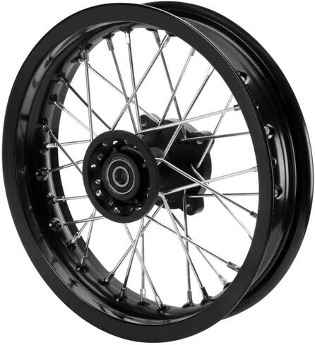 Black Wheel Front 2.15-12 12 Inch 32 Hole Wheels Hub Compatible With Motorcycle Modified Accessories(15mm Alxe Hloe) in Saudi Arabia