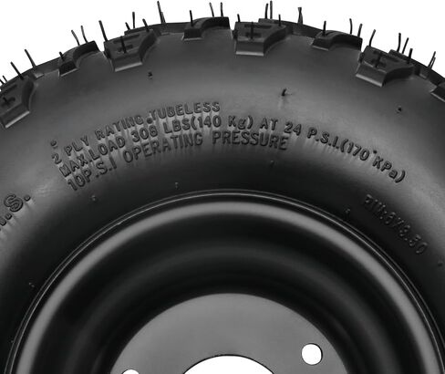 مجموعة إطارات وعجلات Go Kart مقاس 14x5.00-6 مع حافة 6 بوصات و3 عروات ومحاور محور خلفي 17T، وعجلات 14x5x6 بدون أنابيب لجميع التضاريس لجزازة العشب للدراجة الرباعية الرباعية ATV (عبوتان) in Kuwait