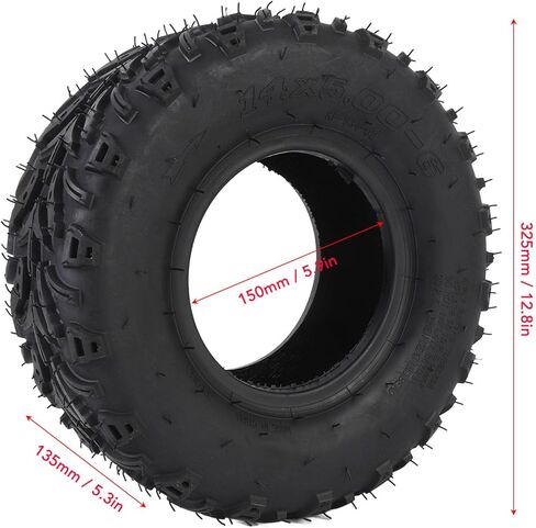 إطار عجلة أمامية مقاس 14 × 5.00-6، إطار مطاطي بدون أنبوب مقاس 6 بوصة مع تقنية الجر المحسنة، لدراجة ATV Quad Off Road Go Kart الصغيرة in Kuwait