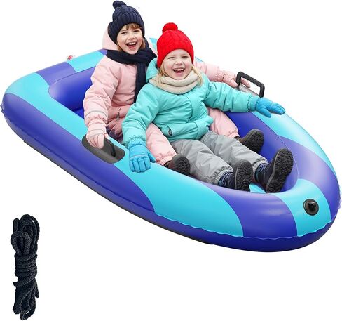 زلاجة ثلج قابلة للنفخ، أنبوب ثلج عالي التحمل مع مقابض معززة، ألعاب شتوية زلاجات هدايا للأطفال الأولاد والبنات، توبوجان للتزلج في الهواء الطلق in Kuwait