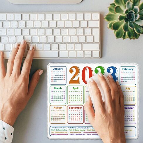 لوحة ماوس ألعاب تقويم 2024 لوحة ماوس سوداء كبيرة مع عطلة، ملحقات ديكور مكتب المنزل للكمبيوتر المحمول لعبة العمل in Kuwait