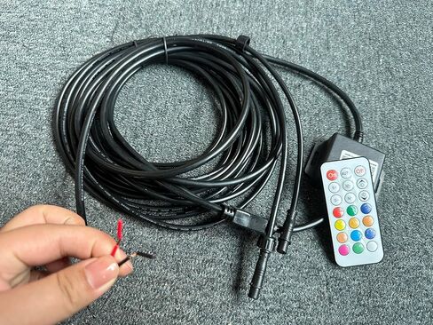 صندوق تحكم بلوتوث ملون مكون من 2 مجموعة أسلاك مقابس، موصل 3 دبابيس، جهاز تحكم عن بعد، مناسب للضوء السوط/ضوء الصخور/شرائط LED/أضواء تحت الوهج in Kuwait