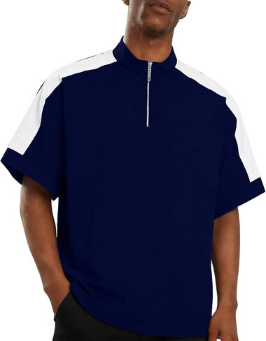 Opomelo Mens Cage Jacket Weather-Resistant Windbreaker Lightweight Short Sleeve Waterproof Workout Golf Polo Pullover in Saudi Arabia