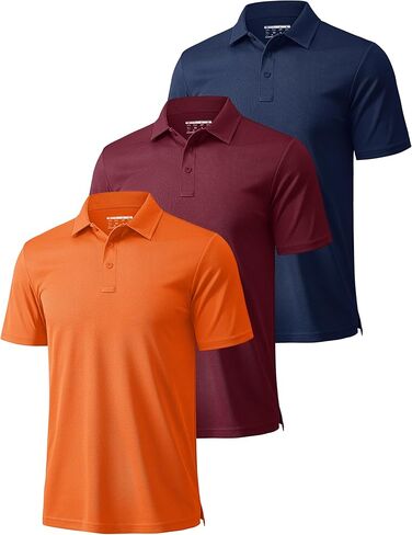 MAGCOMSEN 3 Pack Mens Polo Shirts Short Sleeve Moisture Wicking Athletic Casual Golf Polos Performance Collared Shirt in Saudi Arabia