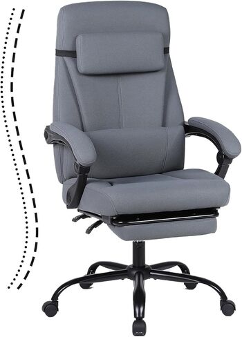 كرسي مكتب كبير وطويل مع مسند للقدمين، كرسي مكتب تنفيذي مريح، كرسي كمبيوتر مستلق من جلد البولي يوريثان عالي الظهر للمكتب المنزلي، كرسي مكتب مريح بزاوية قابلة للتعديل (بني) in Kuwait