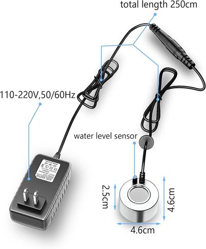 صانع رذاذ بالموجات فوق الصوتية من azzy، نافورة مياه داخلية تتميز ببركة محمولة لترطيب الهواء للزواحف، آلة ضباب صغيرة للهالوين in Kuwait