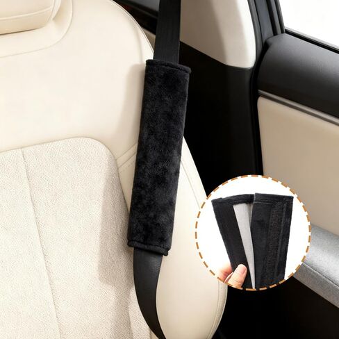 4PCS Seat Belt Cover Pad, Soft Seat Belt Shoulder Pad, Black Belt Pads, Car Seat Belt Pads Cover/Seatbelt Shoulder Pad for All Cars and Backpack in Saudi Arabia