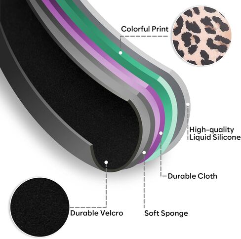 قطعتان من وسادة غطاء حزام الأمان، واقي حزام الأمان ناعم ولطيف، ملحقات السيارة العالمية والديكور الداخلي (طباعة الفهد) in Kuwait