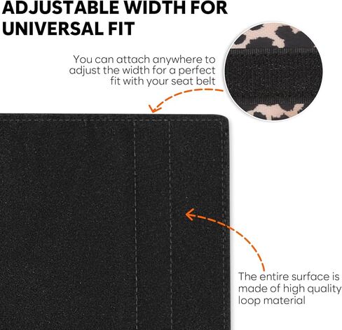قطعتان من وسادة غطاء حزام الأمان، واقي حزام الأمان ناعم ولطيف، ملحقات السيارة العالمية والديكور الداخلي (طباعة الفهد) in Kuwait