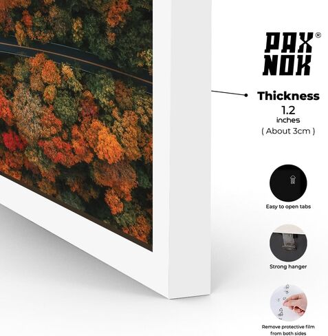 إطار عرض أبيض A2 مع حصيرة للملصقات والصور مقاس 16.5 × 23.4 بوصة - تعليق على الحائط أفقيًا وعموديًا، مناسب للصور والملصقات والأعمال الفنية - هدايا عيد الميلاد وديكور المنزل in Kuwait