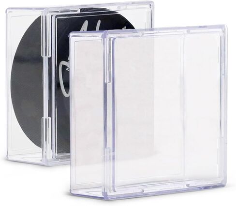 BCW 2-Piece Snap Design Hockey Puck Holder, Clear, 2-Pack in Saudi Arabia