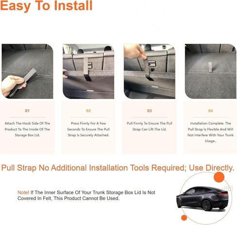 Trunk Storage Area Cover Pull Strap Compatible with Tesla Model 3/Y 2020-2026 Black Rope Strap Interior Accessories Fits Mayor Long Range Performance Standard Estandar Plus Sedan 4-Door (Pack of 1) in Saudi Arabia