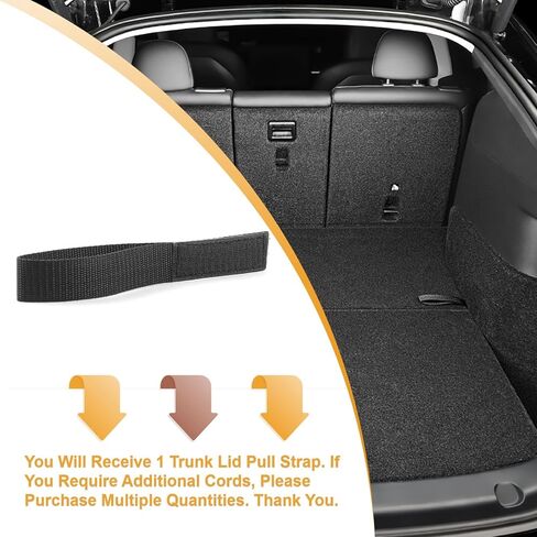 Trunk Storage Area Cover Pull Strap Compatible with Tesla Model 3/Y 2020-2026 Black Rope Strap Interior Accessories Fits Mayor Long Range Performance Standard Estandar Plus Sedan 4-Door (Pack of 1) in Saudi Arabia