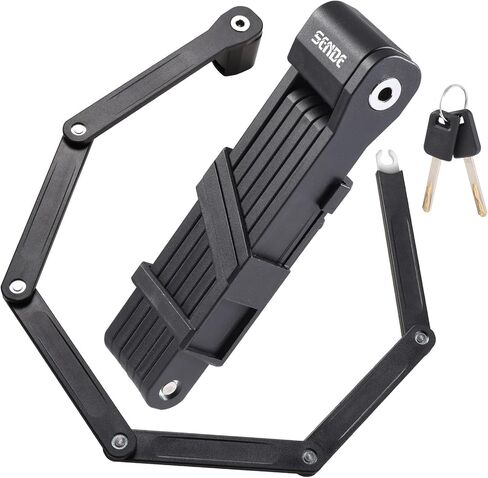 Folding Bike Lock - Folding Locks with 2Keys Heavy Duty Anti Theft Alloy Steel with Mounting Bracket 2pc Straps Bicycle Locks for Bicycles E-Bikes Scooter Mountain Bikes (30 in) in Saudi Arabia