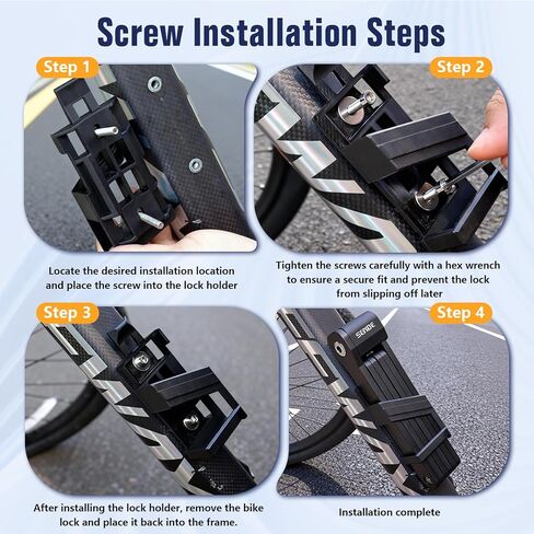 Folding Bike Lock - Folding Locks with 2Keys Heavy Duty Anti Theft Alloy Steel with Mounting Bracket 2pc Straps Bicycle Locks for Bicycles E-Bikes Scooter Mountain Bikes (30 in) in Saudi Arabia