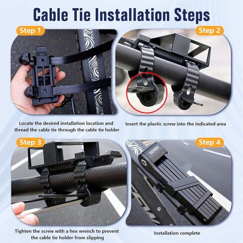 Folding Bike Lock - Folding Locks with 2Keys Heavy Duty Anti Theft Alloy Steel with Mounting Bracket 2pc Straps Bicycle Locks for Bicycles E-Bikes Scooter Mountain Bikes (30 in) in Saudi Arabia