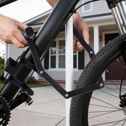 Folding Bike Lock - Folding Locks with 2Keys Heavy Duty Anti Theft Alloy Steel with Mounting Bracket 2pc Straps Bicycle Locks for Bicycles E-Bikes Scooter Mountain Bikes (30 in) in Saudi Arabia