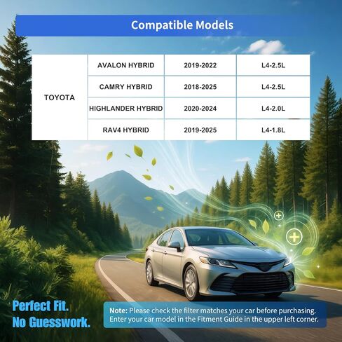 طقم فلتر هواء المقصورة والمحرك لسيارة Toyota RAV 4 Hybrid 2019-2025، Highlander Hybrid 2020-2024، Camry Hybrid 2018-2025، Avalon Hybrid 2019-2022 in Saudi Arabia