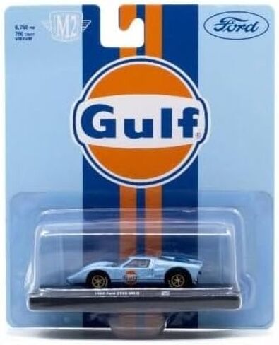 M2 Machines AutoDrivers – 1966 GT40 MK2 باللون الأزرق زيت الخليج – مقياس 1:64 – 11228-S07 25-29 in Kuwait