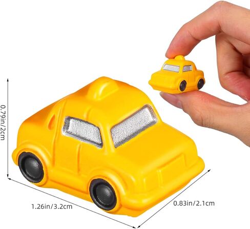 8Pcs Mini Taxi Car Toy Set Tiny Vehicle Ornaments for DIY Micro Landscape Accessories, Small Cab Model Statues for Fairy Garden Bonsai, Road Traffic Scene Miniature Craft in Saudi Arabia