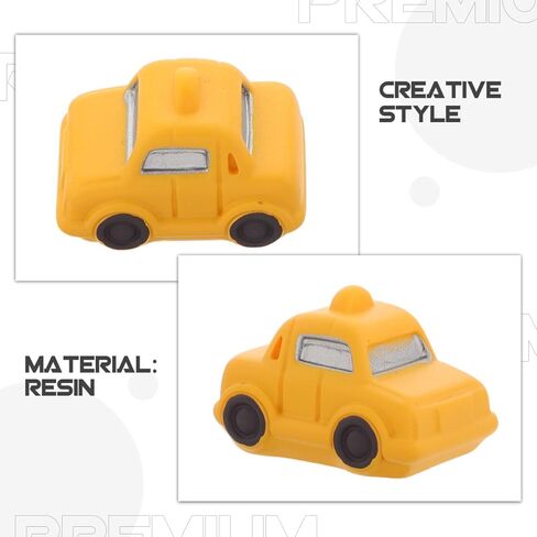 8Pcs Mini Taxi Car Toy Set Tiny Vehicle Ornaments for DIY Micro Landscape Accessories, Small Cab Model Statues for Fairy Garden Bonsai, Road Traffic Scene Miniature Craft in Saudi Arabia