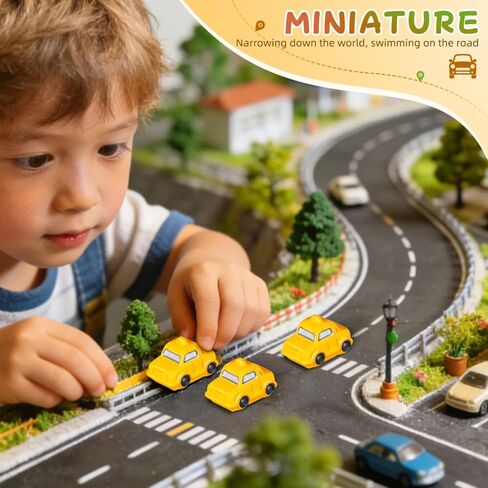 8Pcs Mini Taxi Car Toy Set Tiny Vehicle Ornaments for DIY Micro Landscape Accessories, Small Cab Model Statues for Fairy Garden Bonsai, Road Traffic Scene Miniature Craft in Saudi Arabia