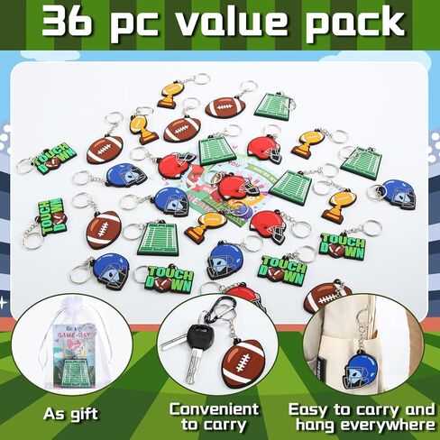 Kenning 36 Set Valentines Sports Ball Keychain Gift with Cards Valentine's Day Sports Keychains Party Favors for School Classroom Exchange Gift Prizes Bag Stuffers in Saudi Arabia