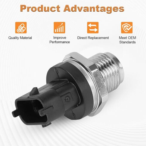 مستشعر ضغط حقن الوقود WATERWICH متوافق مع Ford F-250، F-350، F-450، F-550 Super Duty 2011 2012 2013 2014 2015 6.7L V8 استبدال BC3Z-9F838-A BC3Z9F838A in Saudi Arabia