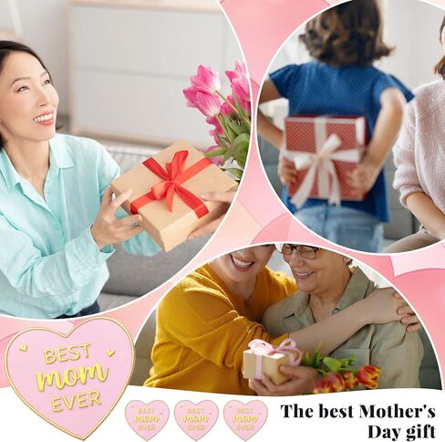 Kenning 30 Sets Best Mom Gift Pins bulk christian mothers day gifts Pink Heart Shaped Pins with Cards Happy Mother's Gift Brooches for Mother Birthday Christian Church Ladies Group Party Favors in Saudi Arabia
