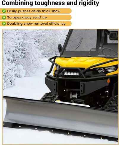 حافة قطع محراث الثلج من البولي يوريثين مقاس 60 × 4 × 3/4 بوصة مناسبة لجرارات ATV وأجهزة التوجيه المنزلقة وUTVs حافة قطع دافعة الثلج، شفرة بديلة شديدة التحمل لمحراث شفرة الثلج الأمامي in Kuwait