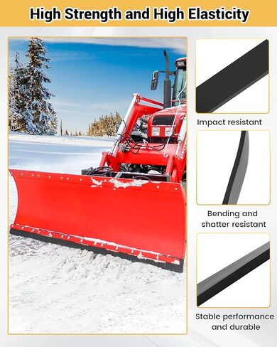 حافة قطع محراث الثلج من البولي يوريثين مقاس 60 × 4 × 3/4 بوصة مناسبة لجرارات ATV وأجهزة التوجيه المنزلقة وUTVs حافة قطع دافعة الثلج، شفرة بديلة شديدة التحمل لمحراث شفرة الثلج الأمامي in Kuwait
