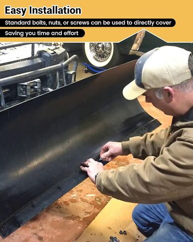 حافة قطع محراث الثلج من البولي يوريثين مقاس 60 × 4 × 3/4 بوصة مناسبة لجرارات ATV وأجهزة التوجيه المنزلقة وUTVs حافة قطع دافعة الثلج، شفرة بديلة شديدة التحمل لمحراث شفرة الثلج الأمامي in Kuwait